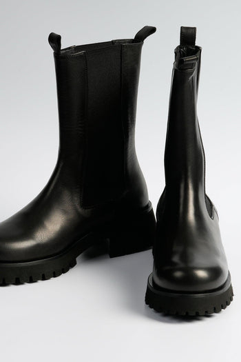 Boot Pelle Nero Donna - 5