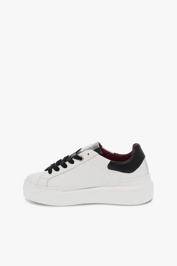 Sneakers in pelle e crack bianco e nero - 3