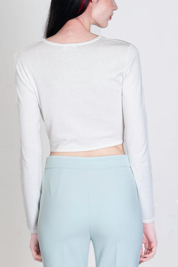 Maglia cropped in viscosa - 2