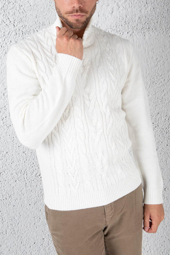 Dolcevita Con Trecce Bianco Uomo - 6