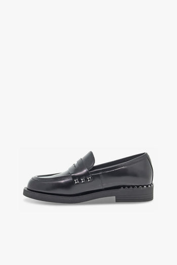 Scarpa bassa WHISPER STUDS in spazzolato nero - 3