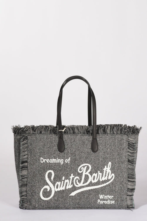 Saint Barth Borsa Vanity W Grigio Scuro/bianco Donna