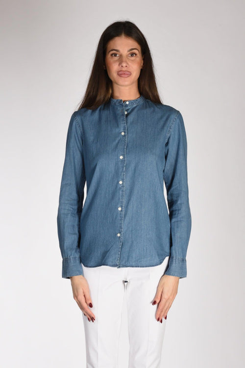 Camicia Coreana Blu Jeans Donna - 2