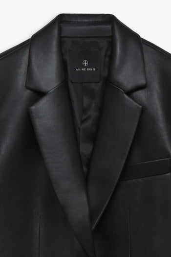 Giacca Nero Donna in pelle riciclta - 2