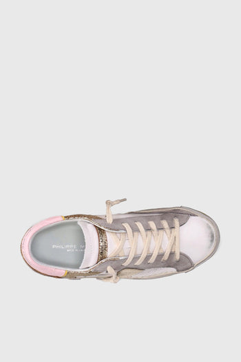 Sneaker PRSX Mixage in Pelle Bianco/Oro - 4