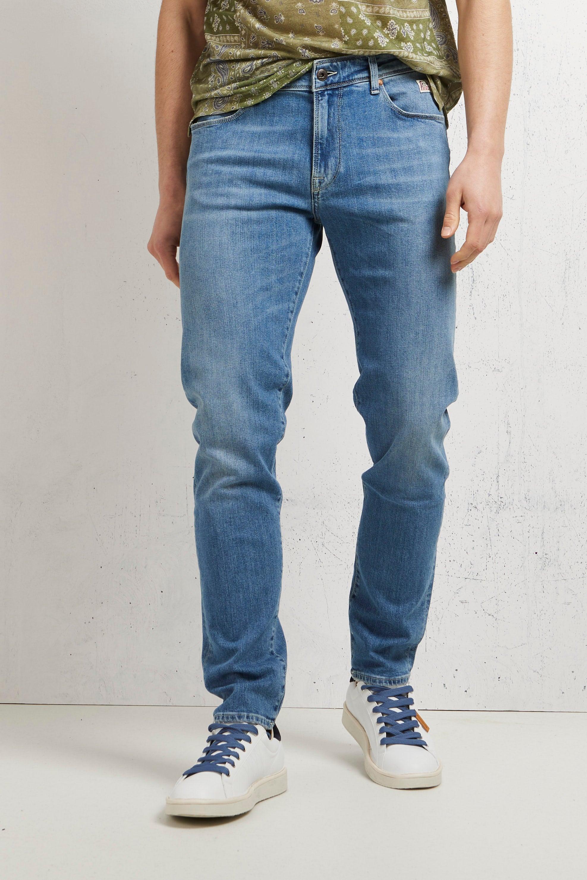 Roy Roger's - Jeans Uomo 517 Denim Elast. Wash 81 A-I 24-30, Denim Roy Roger's - Jeans Uomo 517 Denim Elast. Wash 81 A-I 24-30, Denim