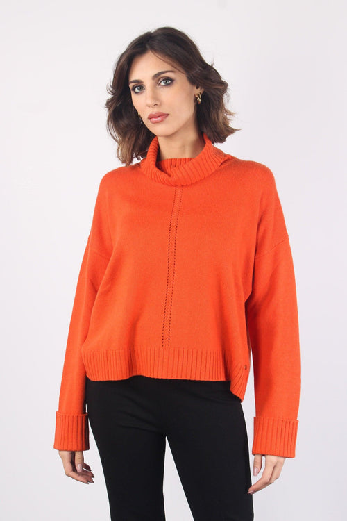 Sera Maglia Collo Alto Arancio