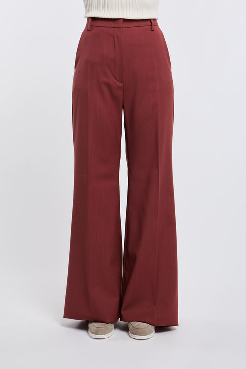 Max Mara Pantalone 100% WV Rosso