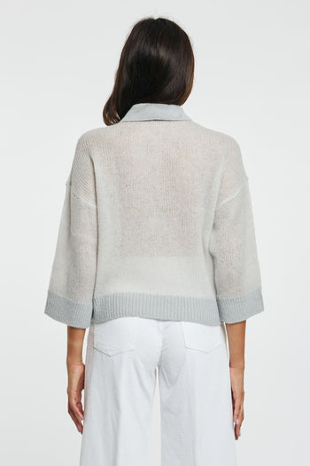 Maglia Tricot Nuvola Misto Alpaca Argento - 3