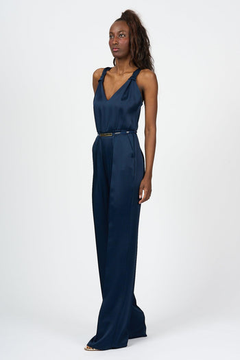 Tuta Pino Satin Blu Scuro Donna - 3