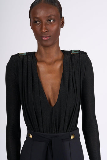 Body Lurex Nero Donna - 2