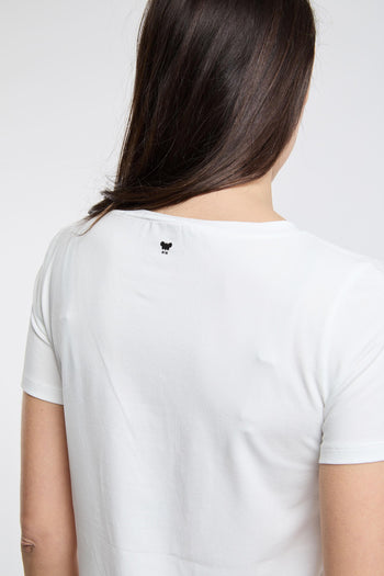 Max Mara T-shirt Mezza Manica 95% CO 5% EA Bianco - 5