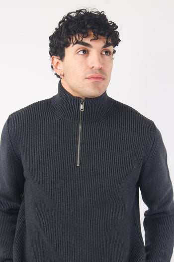 Maglia Mezza Zip Costa Inglese Nero - 6