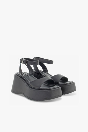 Zeppa CRYBABY BLACK LEATHER in pelle nero - 5