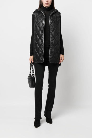 Gilet Nero Donna smanicato trapuntato - 2