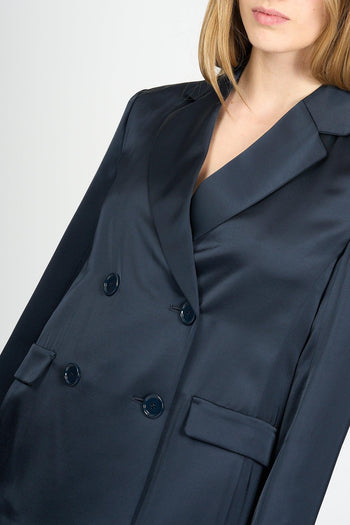 Giacca OVEST in Raso Blu Donna - 5