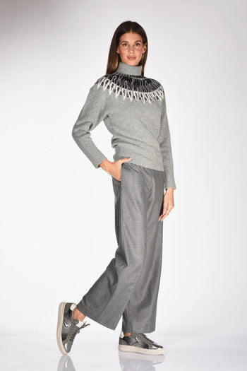 Sneakers Feltro Grigio/nero Donna - 2