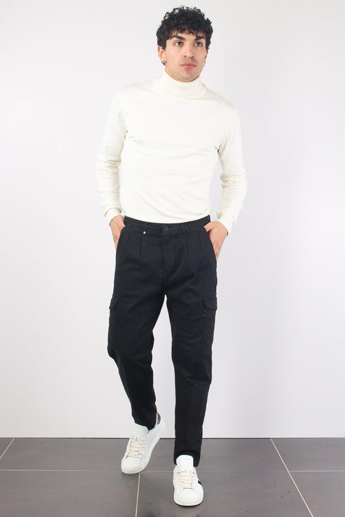 Pantalone Cargo Nero - 1