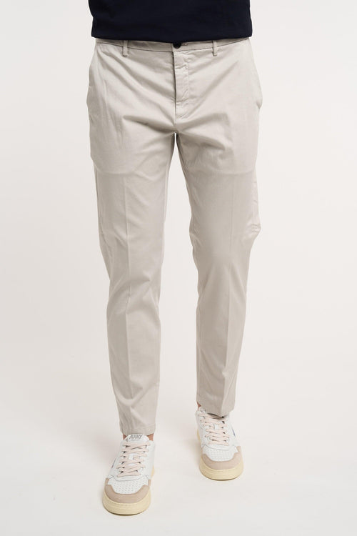 Pantalone Prince Chinos Crop in Misto Cotone Grigio