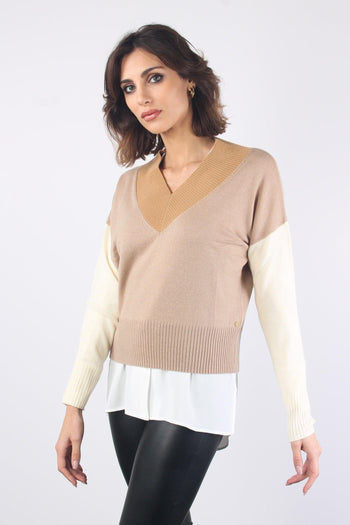 Databile Maglia Sollo V Beige/cammello - 6