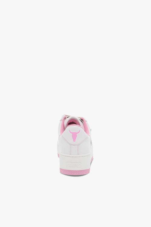 Sneakers REBOUND WHITE BUBBLEGUM in pelle e pelle bianco e rosa - 2