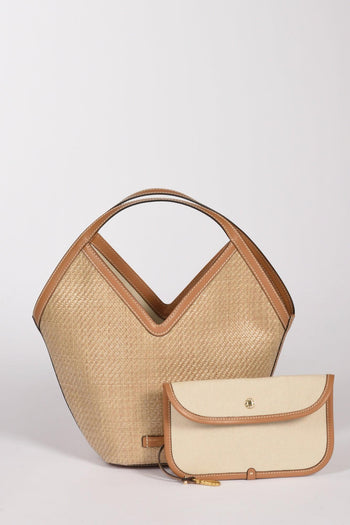 Borsa Anfora Beige/beige Scuro Donna - 8