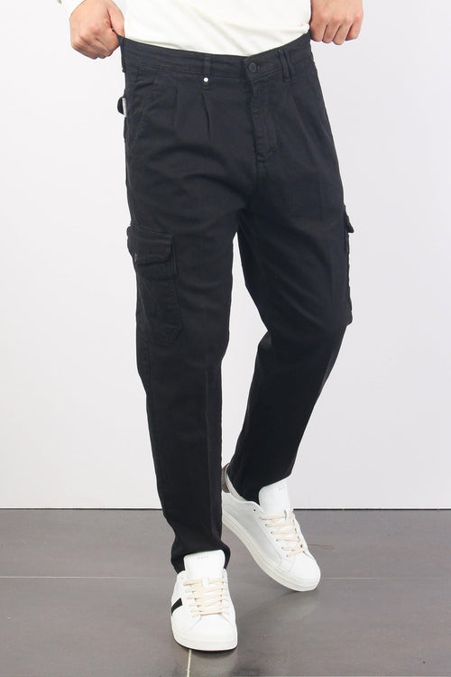 Pantalone Cargo Nero - 2