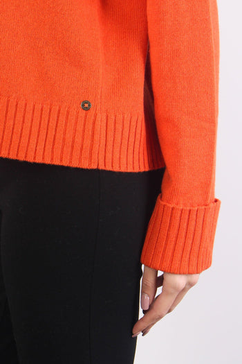 Sera Maglia Collo Alto Arancio - 8