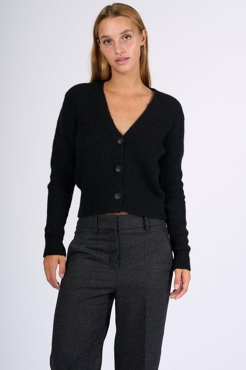 Cardigan Slim Fit Nero Donna