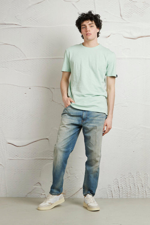 T-shirt Girocollo Cotone Colore Verde Menta