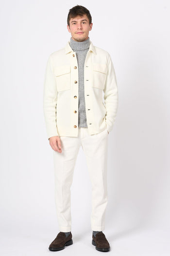 Pantalone Tapered Velluto Panna Uomo - 6