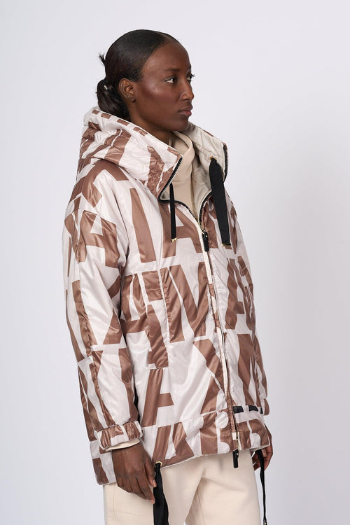 Piumino Greenlo Logo Ecru Donna