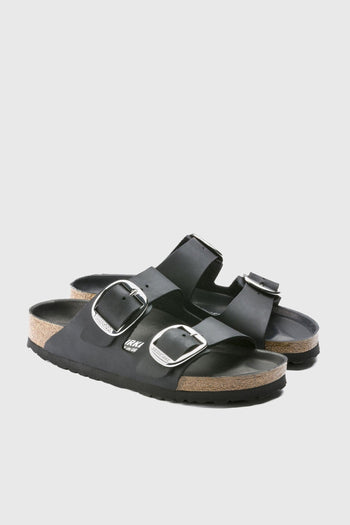 Sandalo Arizona Big Buckle Pelle Oliata Nero - 3