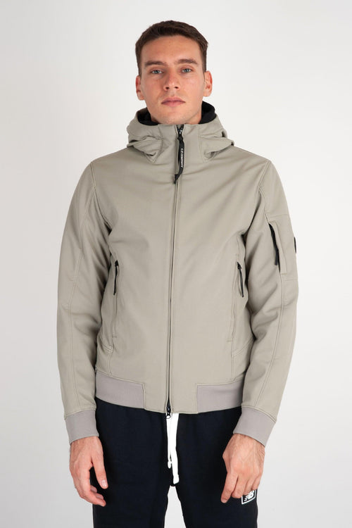 Giubbotto Shell-R Hooded in Nylon Riciclato Ghiaccio - 1