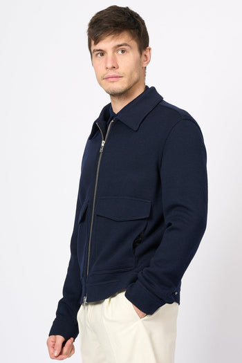 Bomber In Maglia Blu Uomo - 3