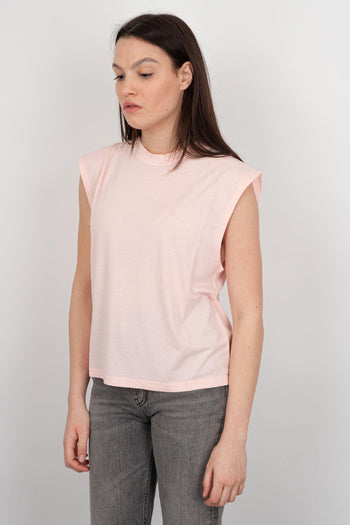 T-shirt Girocollo Suzana Cotone Rosa Chiaro - 3