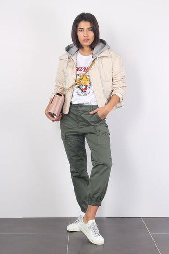 Pantalone Cargo Bull Verde Militare - 4
