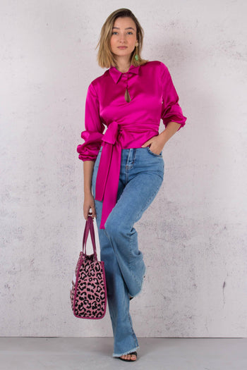 Jeans Palazzo Fondo Sfrangiato Denim - 9
