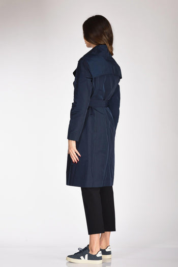 Trench Cintura Blu Donna - 5