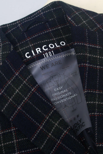 Giacca Tartan Blu Navy - 8