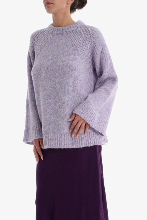 Maglione Viola Donna girocollo