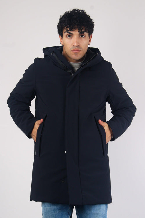 Parka Nylon Tecnico Blue Black