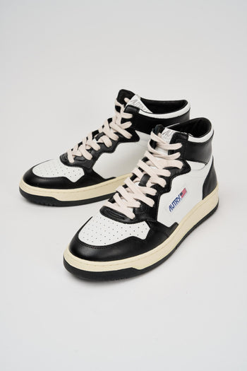 Medalist Mid Sneakers in pelle bianca e nera - 7