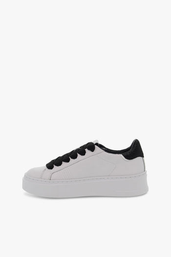 Sneakers WEIGHTLESS LOW TOP in pelle e nylon bianco e nero - 3