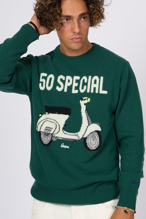 Saint Barth Maglia Vespa 50 Special Verde Uomo