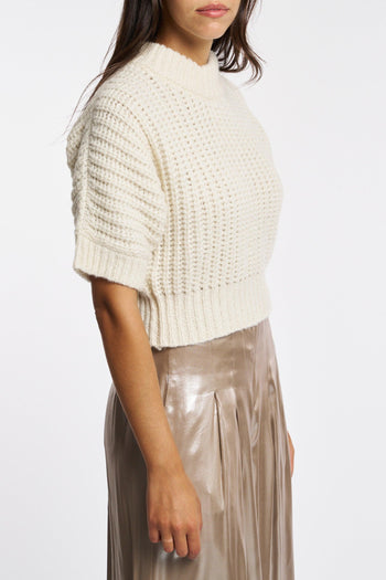 Maglia Tricot Bianco Donna - 4