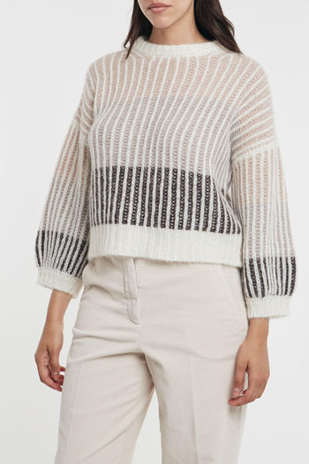 Maglia Tricot Beige Donna - 5