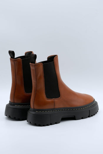Chelsea Boot Pelle Cuoio Donna - 3
