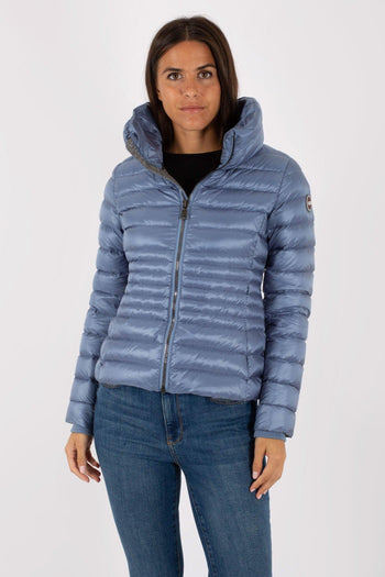 Piumino Sagomato Trapuntato Azzurro Donna - 5