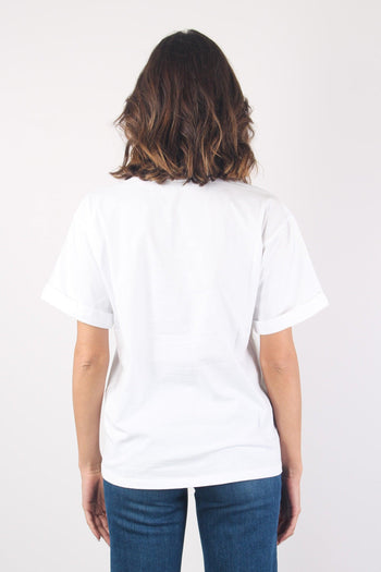 T-shirt Logo Strass Gesso - 2